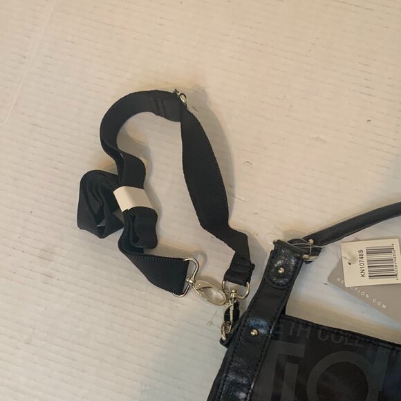 Kenneth Cole Reaction Black Tot Purse Bag Crossbody Removable Strap NWT - Picture 4 of 9
